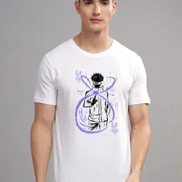 ADRO Men Graphic Printed Graphic Print Others Round Neck Cotton Tshirt image 1