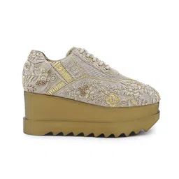 Anaar Women Woven Design High-Top Sneakers image 3