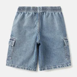 United Colors of Benetton Boys Washed Cotton Denim Shorts image 2