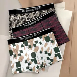 The Roadster Lifestyle Co Pack Of 3 Printed Breathable Trunks-picture-29