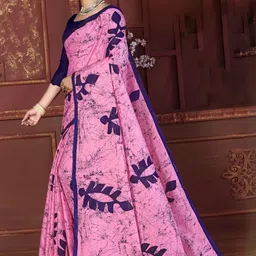 ETHNIC ODISHA HANDLOOM Women Batik Pure Cotton Sambalpuri Saree-picture-19