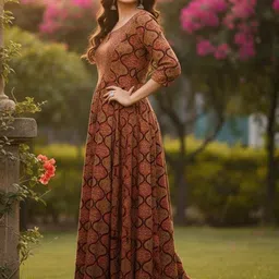 ftDiva Women Ethnic Motifs Embroidered Anarkali Kurta image 4