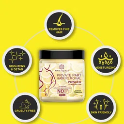 Pink Square Set Of 2 Lemon Fragrance Hair Removal Powder - 100 g Each image 2
