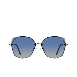 Woggles Unisex Blue Lens & Silver-Toned Oversized Sunglasses with image 3