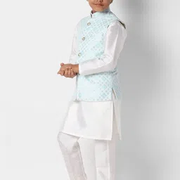 Uri and MacKenzie Boys Regular Kurta with Pyjamas image 3