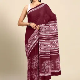 BUTA BUTI Floral Pure Cotton Saree-picture-28