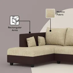 Westido Brown & Cream Coloured 6 Seater Sofa image 5