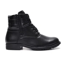 Field Care Men High Top Lace Up Block Heel Biker Boots image 3