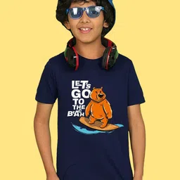 NUSYL Boys Graphic Printed Round Neck Cotton T-shirt-image-30