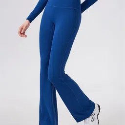 LULU & SKY Women Flared High-Rise Zip Trousers-picture-55