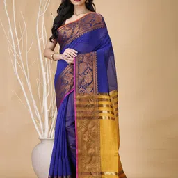 SLAGHA Zari Silk Cotton Taant Saree-picture-34