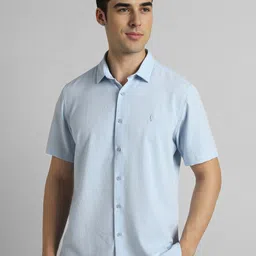 SIMON CARTER LONDON Textured Spread Collar Short Sleeves Shirt-picture-18