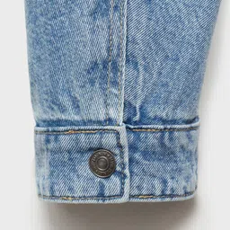 MANGO MAN Pure Cotton Quilted Denim Jacket image 4