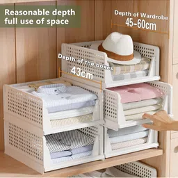 JD FRESH White 4 Tier Crack Resistant Stackable Rack Organisers image 4