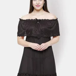 NOIRA Women Net Strapless Baby Doll image 1