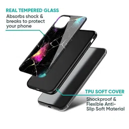 QRIOH Cosmic Canvas Abstract Printed Samsung Galaxy A34 5G Glass Back Case image 3