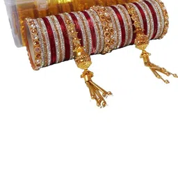 RENOY Set Of 58 Stones Studded & Beaded Bangles-picture-12