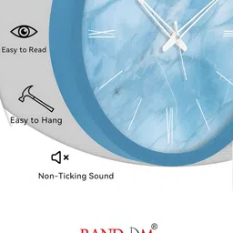 RANDOM Blue & White Printed Traditional Wall Clock image 5