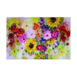 Inephos Yellow And Red Floral and Botanical Printed Wall Art-image-43