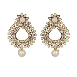 piah Women Artificial Stones And Pearls Stud Earrings-picture-18