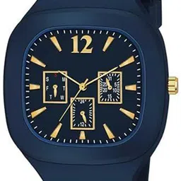 SELLORIA Unisex Solid Dial & Silicon Regular Straps Analogue Watch NvyBluAddi image 4