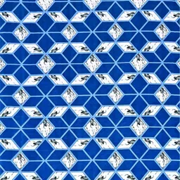 DREAM WEAVERZ Blue & Black Geometric 260 TC King Bedsheet with 2 Pillow Covers image 5