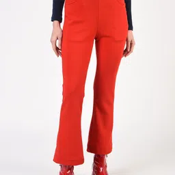 FLOREOS Women Textured Comfort Wrinkle Free Trousers-picture-37