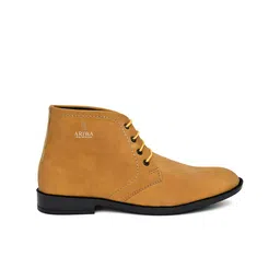 ARIWA Men Textured Casual Pointed Toe Lace-Ups Regular Boots image 3