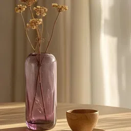 AARVI DECOR STUDIO Rose Grandeur Pink Printed Glass Flower Vase image 5