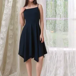 Myshka Girls Shoulder Strap Fit & Flare Midi Dress-picture-43