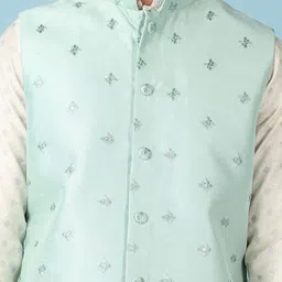 V-Mart Embroidered Mandarin Collar Nehru Jacket image 3