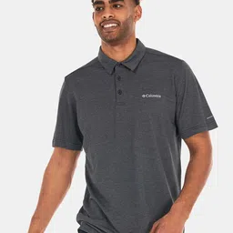 Columbia Men Solid Polo Collar T-shirt-picture-12
