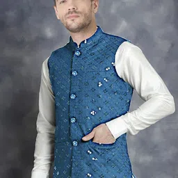 SG LEMAN Embroidered Nehru Jacket image 3