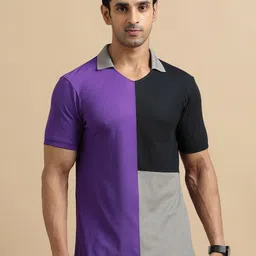 ECOLINE Clothing Men Antimicrobial Colourblocked Polo Collar T-shirt-picture-45