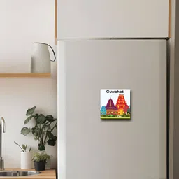 ARTBUG Red & Violet Printed Wooden FridgeMagnet image 4