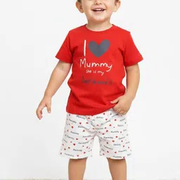ARYA Kids Printed Round Neck Short Sleeves T-Shirt With Shorts-picture-52