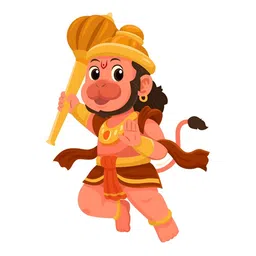 Decor Villa Multicolor Little Hanuman Wall Sticker-image-93