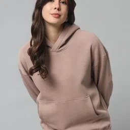 Dogman Women Solid Hooded Sweatshirt-picture-29