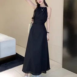 StyleCast x Revolte Fringed Fit & Flare Maxi Dress image 2