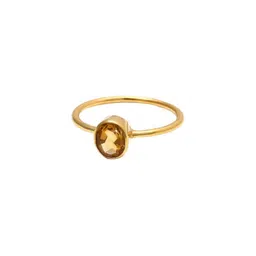 RAVIOUR LIFESTYLE Gold-Plated & Yellow Alloy Pearls Finger Ring-image-15