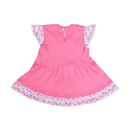 SHAKTI CREATION Girl Printed Cap Sleeves Bow Fit & Flare Dress image 3