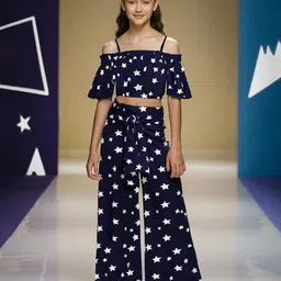 Naughty Ninos Girls Printed Top with Palazzos-image-86