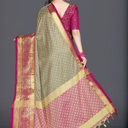 AVANTIKA FASHION Woven Design Kanjeevaram Saree With Blouse Piece image 5