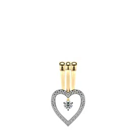 VALANOVA Women 14 Kt Gold Lab Grown Diamond Pendant 1.89gm-image-2