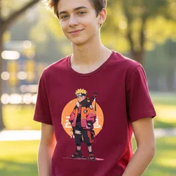 LONDON STREETS Boys Anime Printed Round Neck Casual T-Shirt-image-95