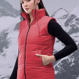 Stylecast X Kotty Women Mock Collar Solid Lightweight Puffer Jacket image 2