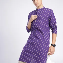 Anouk Rustic Floral Printed Mandarin Collar Straight Kurta-picture-19