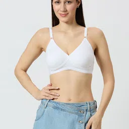 Libertina Pack of 3 Women Solid Non Wired Non Padded Full Coverage Bra image 4