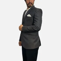 GARGIAN Master Cut Men Self-Design Double-Breasted Slim Fit Smart Casual Blazer image 2