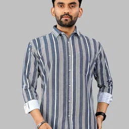 FTX Men Standard Striped Casual Shirt-picture-10